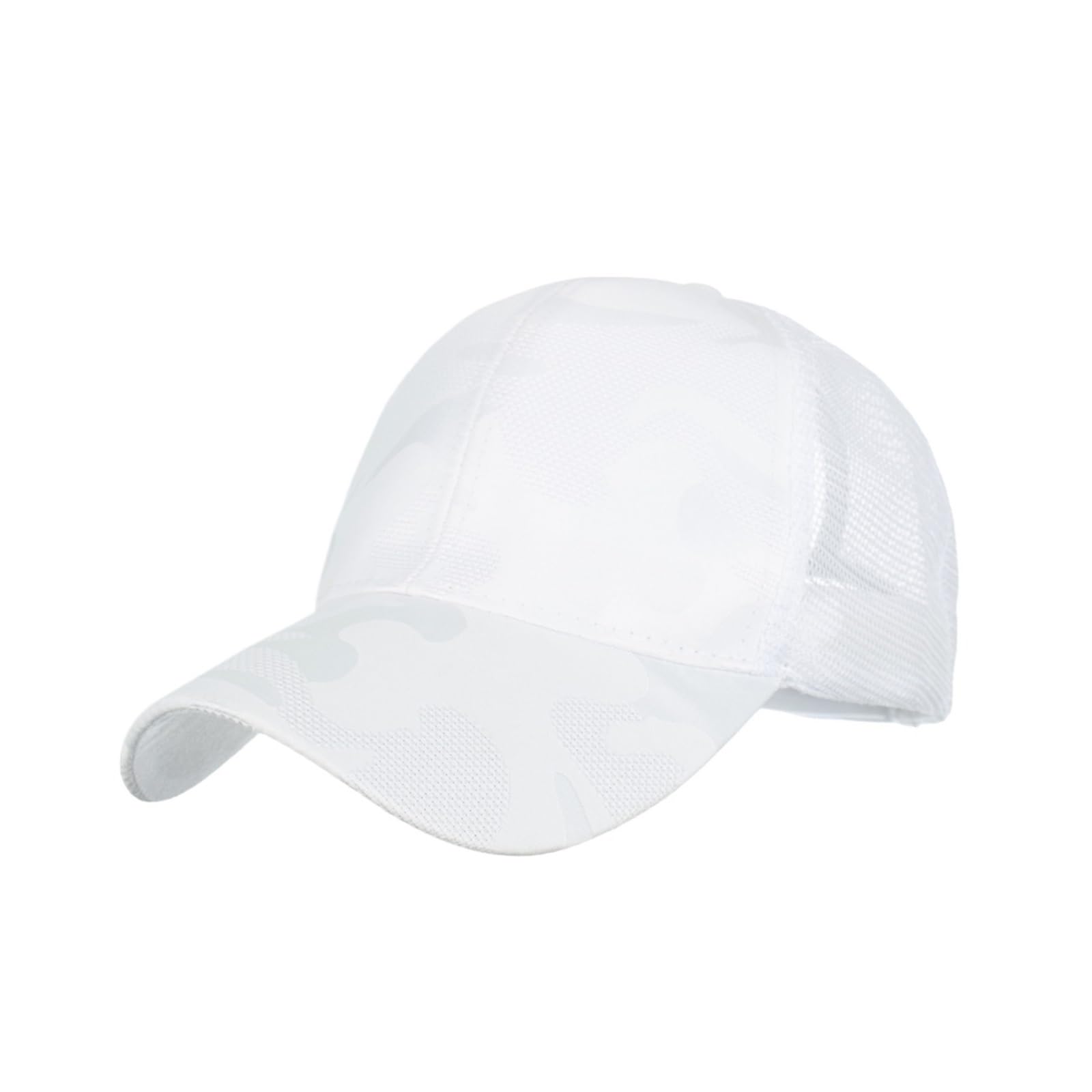 Gorras de béisbol verano blancas unisex con visera curva de algodón 2