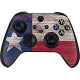 Skinit Decal Gaming Skin compatible with Xbox Series X Controller - Officially Licensed Skinit Originally Designed Texas Flag Dark Wood Design