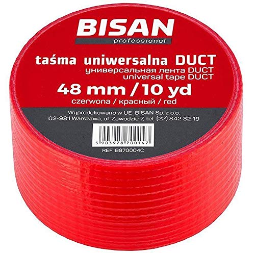 Bisan 50yd Universel Rouge Ruban Tuyau Réparation Plaine Robuste Isolation Mousse