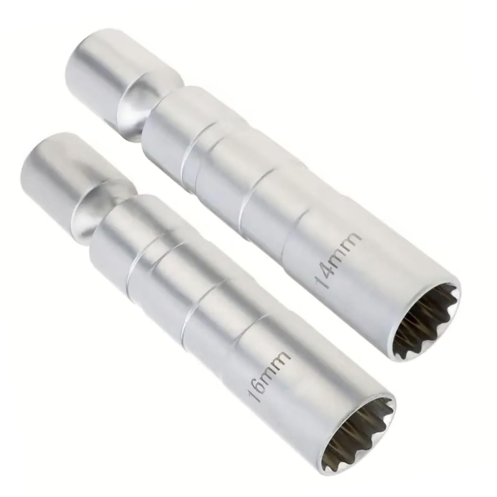 Llave bujía Encendido Llave De Tubo para Bujías De Coche Herramienta Extracción Reparación Magnética Enchufes De Pared Finos para Llave De Bujías(1set)