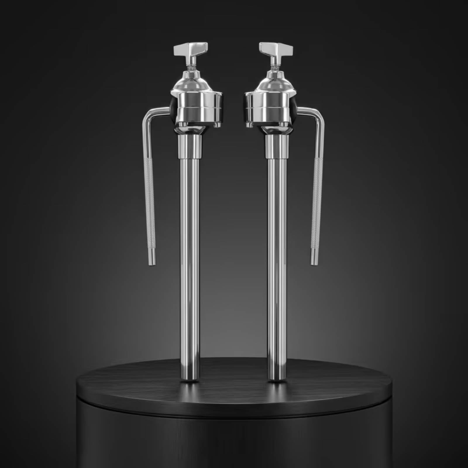 harayaa Supporto Hardware Batteria Stand Staffa Doppia Colonna Montaggio Braccio Metallo Finitura Cromata Adatto per Studenti di Musica Insegnamento Musicale, Universale