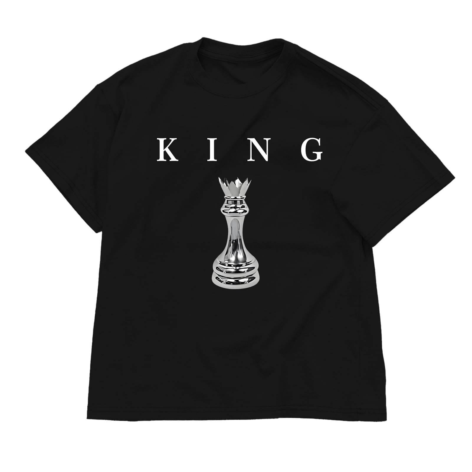 Boys Graphic Tee King Chess Printed T-Shirt Kids Cool Designer Shirts Short Sleeve Shirt Clothes for Teen Boy Trendy