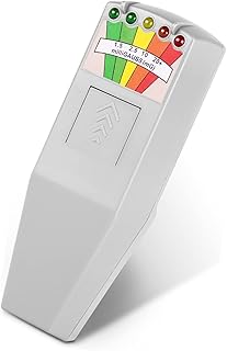 aikoolwer Handheld 5 LED EMF Magnetic Field Ghost Hunting Detector Electromagnetic Paranormal Equipment Tester White