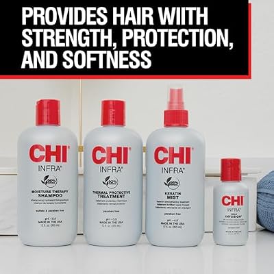 CHI Infra Thermal Protective Treatment, For Protecting Hair Color & Adding Superior Shine & Softness, Hydrating Formula, Sulfate-free, 2 Oz