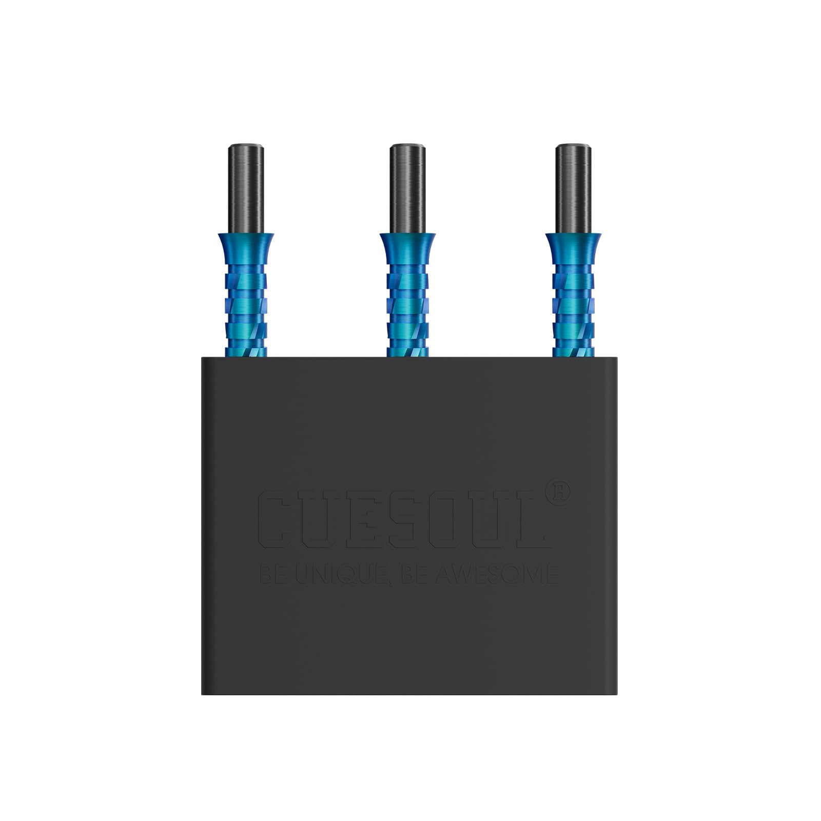 CUESOUL TOUCH POINT II Replacement Dart Steel Points,Collar Design,Titanium Coated,Pack of 3pcs