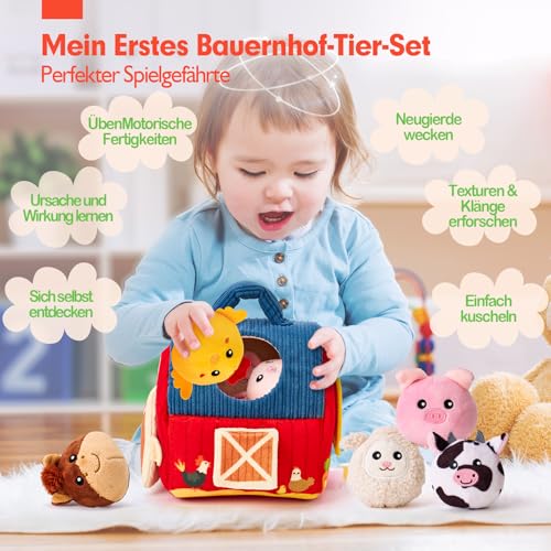 hahaland Baby Spielzeug 6-12 Monate, Bauernhof Montessori – Ansicht 6