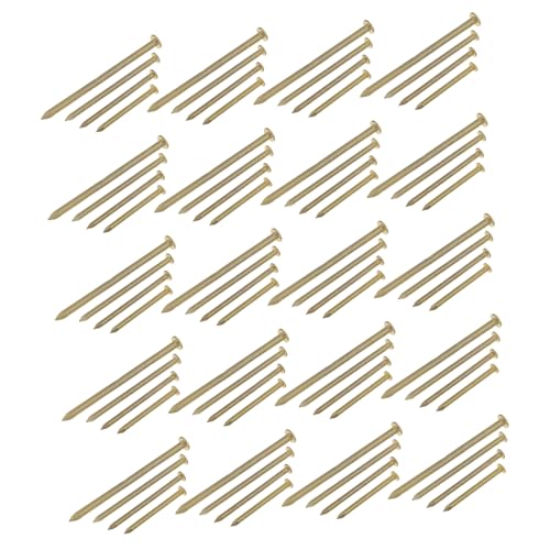 Image of 200pcs Picture Frame Nails: Small Iron Nails for Picture Hanging - Gold Hanging Hardware for Wall Decor Photo Frames Art