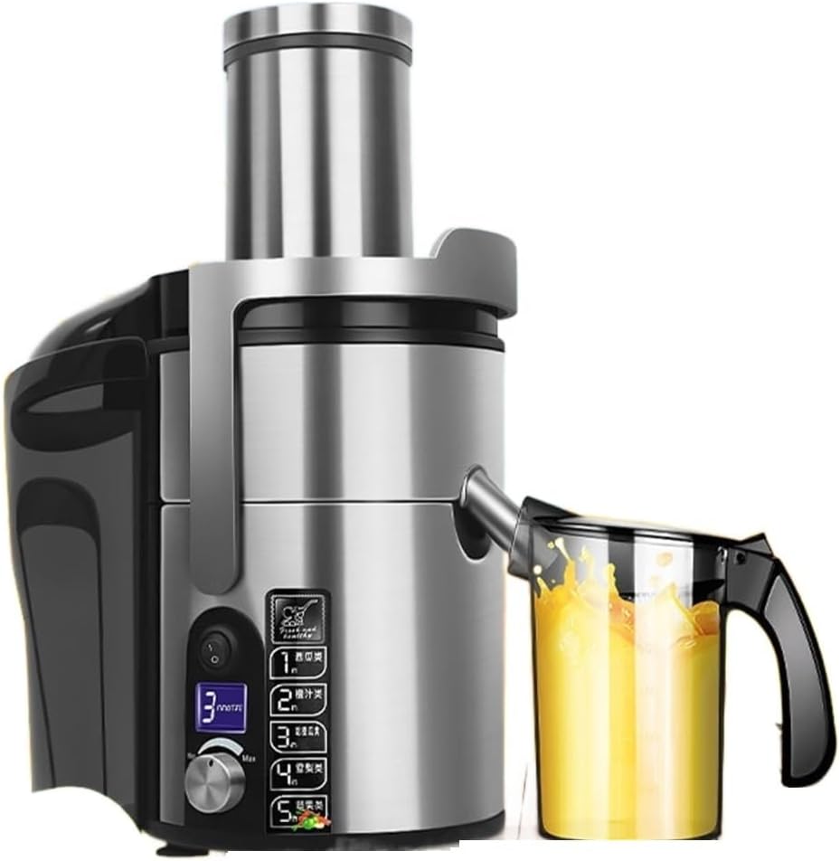 1200W Commercial Electric Juicer Powerful Large-Caliber Juicer LCD Display 220V Full-Automatic Fresh Fruit Large Original Juicer (Color : C, Size : KR_220V) (C KR_220V)