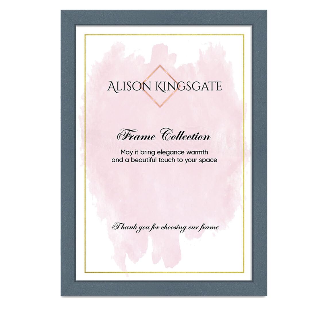 Alison Kingsgate Modern 30X24 Navy Blue Photo Frame-Engineered Wood Picture Frames with Shatterproof Perspex - Ideal for Certificates -Wall Mount or Tabletop - Multiple Sizes & Colours Available — image 1