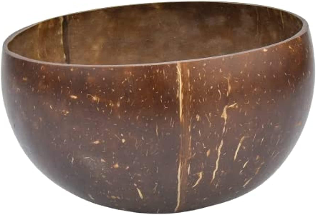 Jumbo Coconut Bowl Set - Handmade Coconut Bowl with 2 Wooden Spoons I Natural Coconut Smoothie Bowl & Acai Bowl I Ideal Vegan Gifts for Breakfast, Soup, Pasta, Salad and Deserts