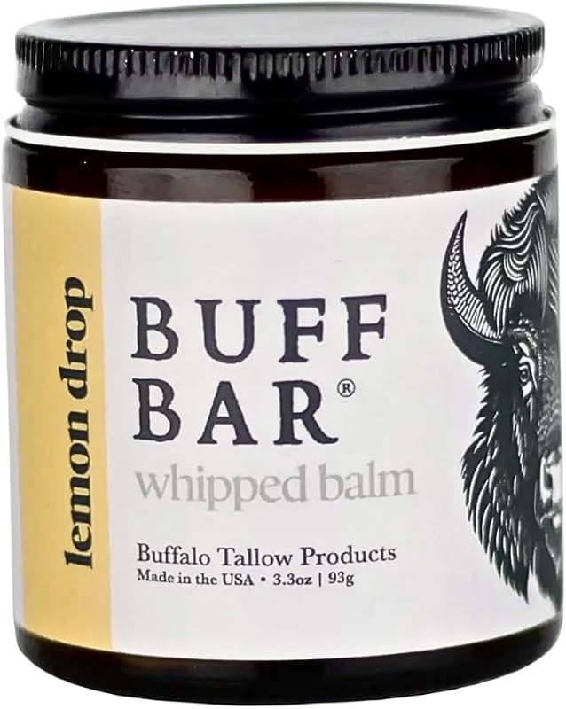 Big Crazy Buffalo Buff Bar Bálsamo Corporal de Sebo de Bisonte Batido, Lemon Drop