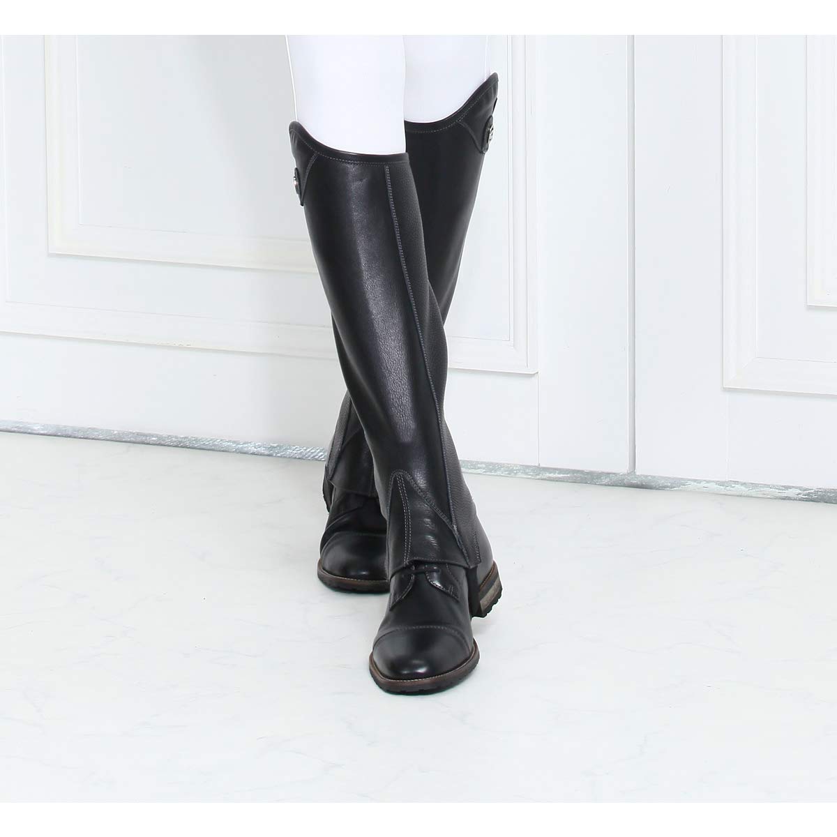 【未使用品】カバロ　ダイナミックチャップス　本革　黒　サイズXEK Amazon | ダイナミック 本革 チャップス ブラック XS | Cavallo