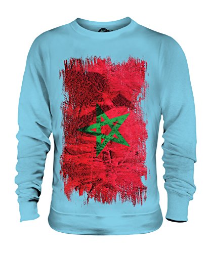 Sweat Maroc Drapeau Grunge Unisexe - Pull Vintage Homme Femme