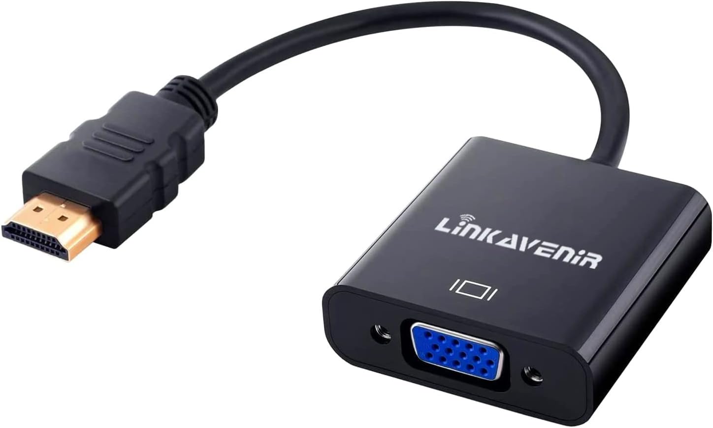 LinKAVEniR HDMI to VGA, GoldPlated HDMI to VGA Adapter(Male to Female), 1080P HDMI to VGA