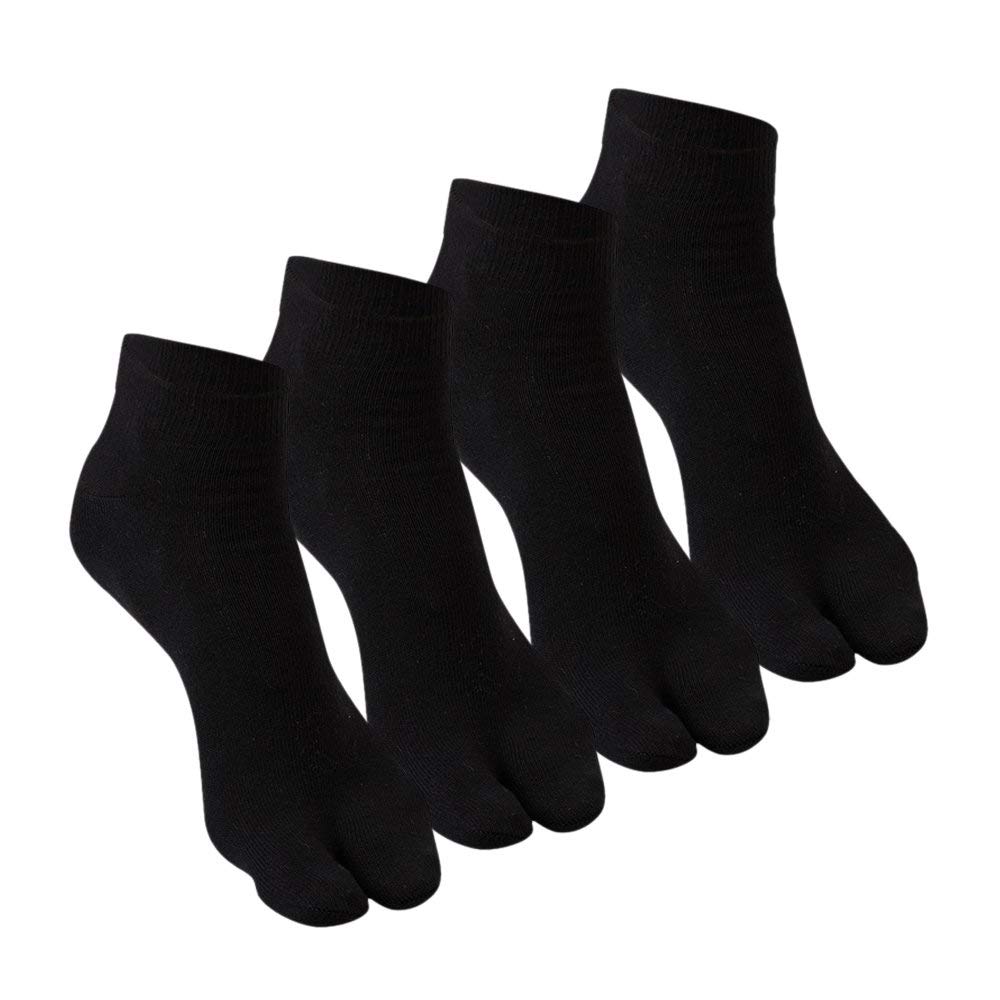 cotson ;lasting wear in every pair CotsoN Women Black Cotton Ankle Toe Socks with Thumb Cut -Pack of 4 Pairs Free Size-picture-21