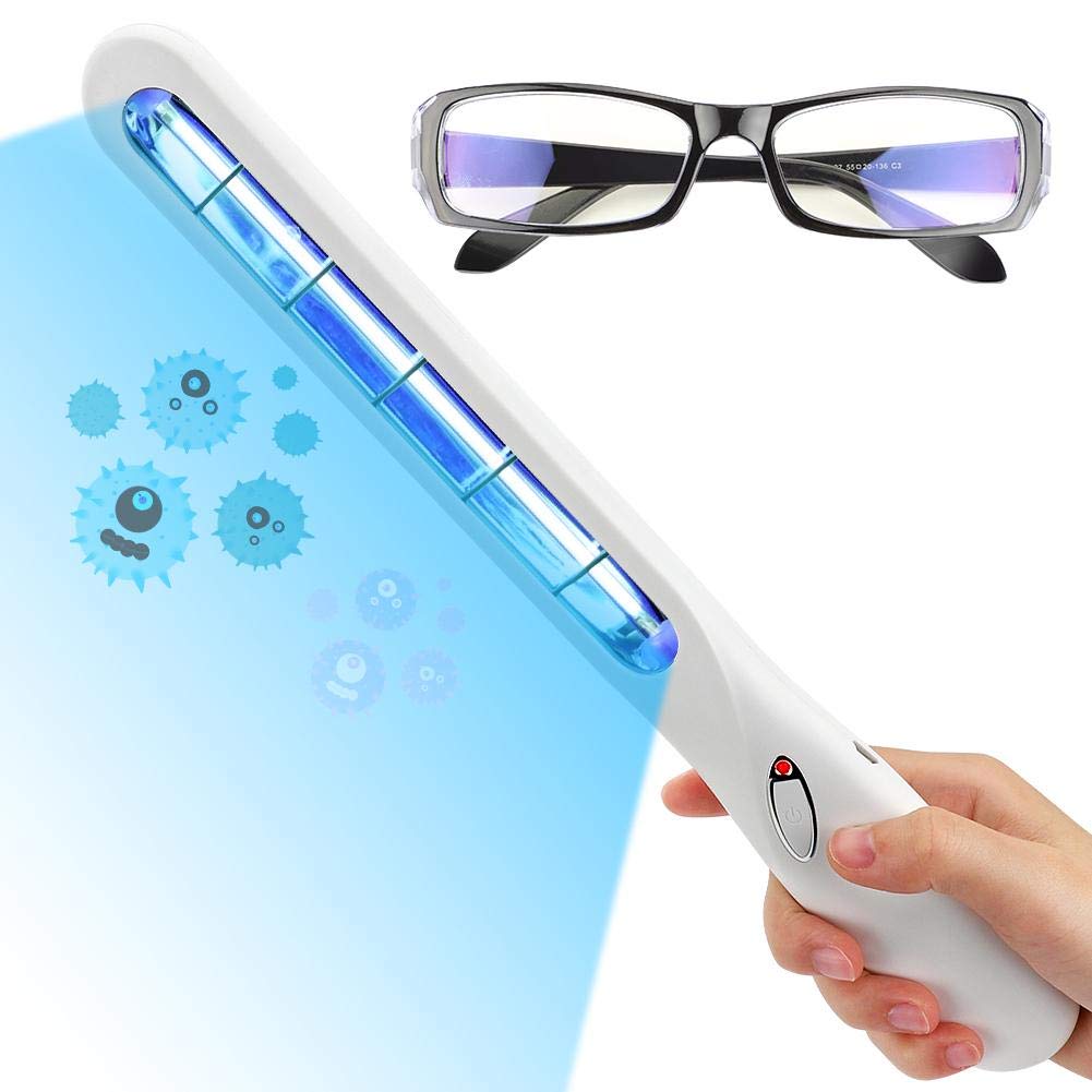 Lámpara de esterilizador UV de 5 vatios, lámpara ultravioleta portátil de mano, luz UVC de carga USB para viajes en el hogar al aire libre Mejorar mascotas