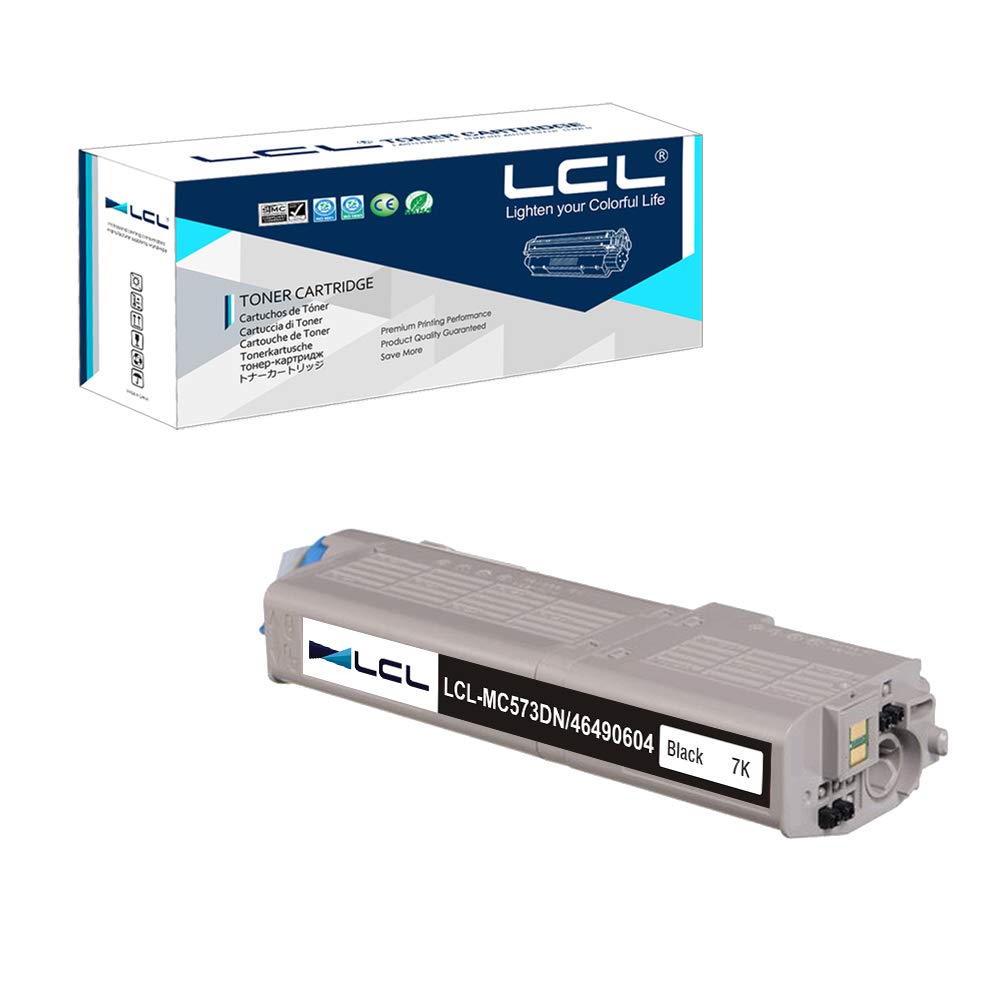 LCLCompatible Toner Cartridge Replacement for OKI C532DN C542DN MC563DN MC573DN 46490604 46490504 7000 Pages C532dn C542dn MC563dn MC573dn C532 C542 MC563 MC573 (1-Pack Black)