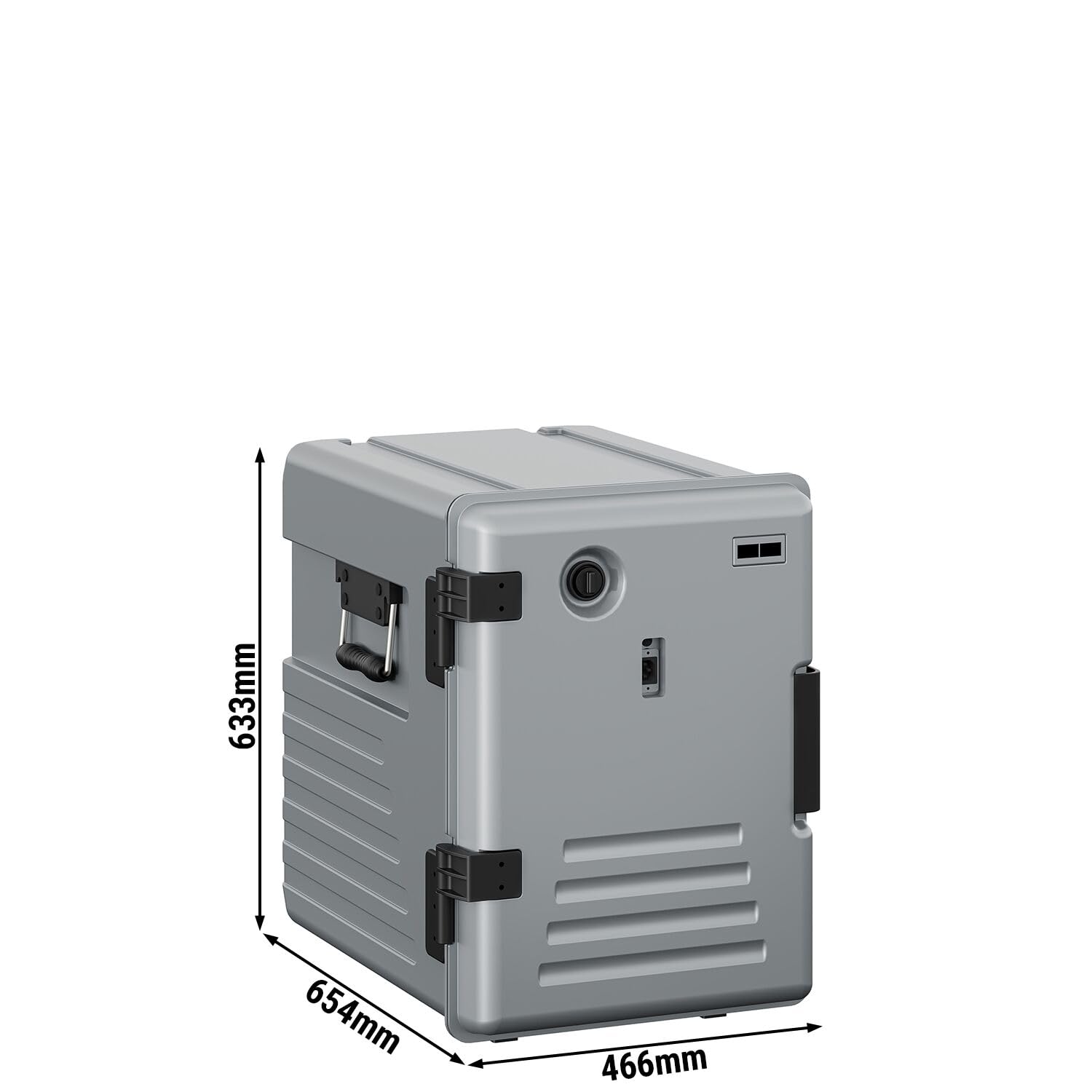 GGM Gastro Thermobox Frontlader 83 L beheizt für 12x GN 1/1 | Zuverlässige Warmhaltung, einfache Reinigung, robuste stapelbare Bauweise, ideal für den mobilen Dauereinsatz