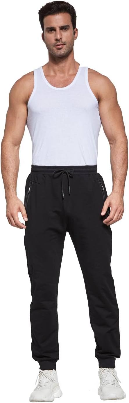 STICKON Mens Casual Joggers Sweatpants Athletic Track Pants with Zipper Pockets - Image 5