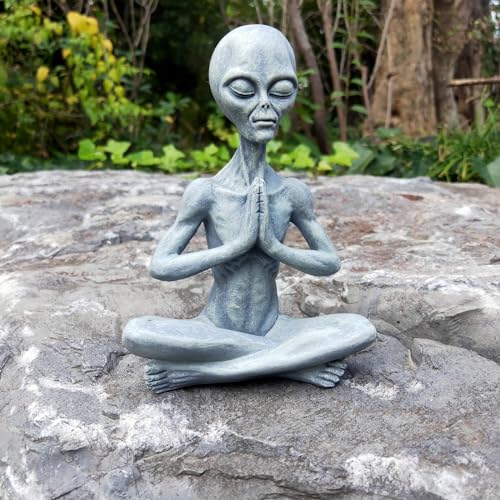 Estatua Yoga Alien Figuras Decorativas 6.3 pulgadas miniatura 3
