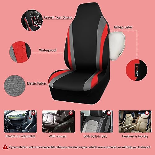 Image of CAR PASS Line Rider Neoprene Waterproof Car Seat Cover Full Set Universal Fit