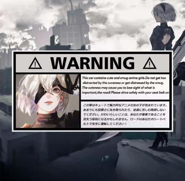 Amazon.co.jp: NieR ニーアオートマタ 2B 車ステッカー 反射ステッカー