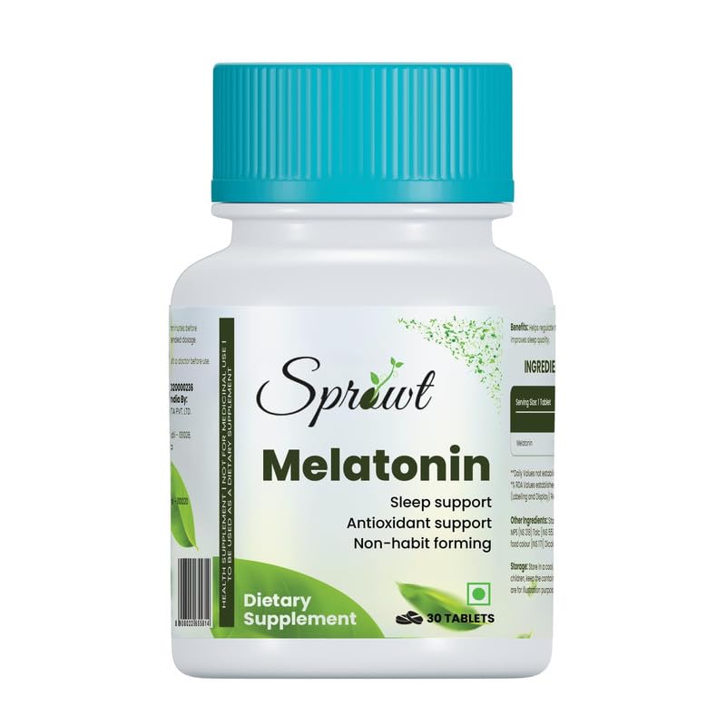 Sprowt Melatonin 10mg Sleeping Tablets | Sleep Supplement, Antioxidant Support & Non-Habit Forming - 30 Veg Tablets (B0DCP4KV24) Amazon Price History, Amazon Price Tracker