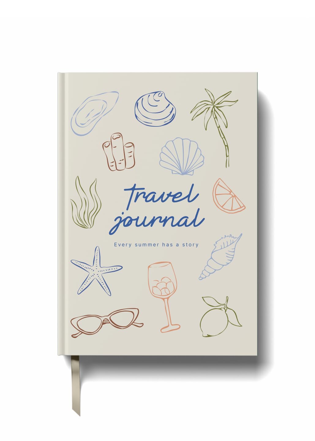 Yop & Tom Travel Journal - Holiday Memory Book with Lined Pages, Travel Planner, Packing Guide, Destination Research, World Map & Travel Bucket List Journal - Icons