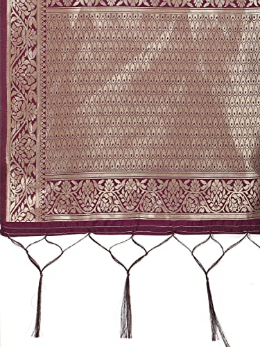 Image of DEVANGI Women's Floral Silk Blend Dupatta