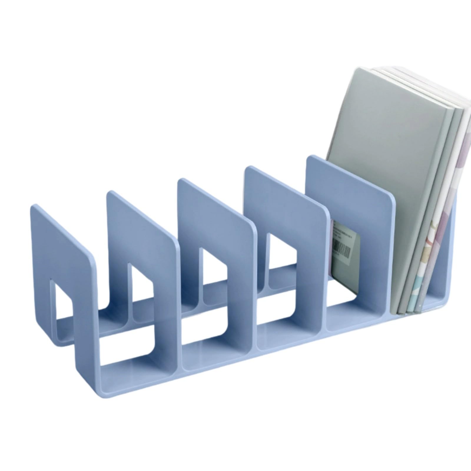 Practical Bookends Acrylic File Sorter Book Storage Stand Reading Shelf Book End for Library Bedroom Acrylic