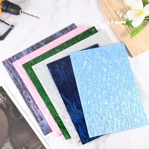 Image of MECCANIXITY 3 Pcs Glitter Pearl Acrylic Sheet,12 inch x 8 inch x 1 /8 inch Pearlescent Cast Pmma Plastic Sheets Extruded Translucent Blanks for DIY Art Crafting Laser Cutting & Engraving,Dark Blue