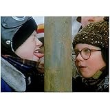 A Christmas Story 8Inch x 10Inch Photo Peter Billingsley & Scott Schwartz Licking Pole kn
