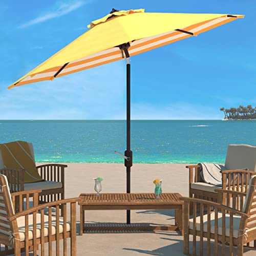 Safavieh PAT8007Y Outdoor Collection PAT8007 Umbrella, Yellow