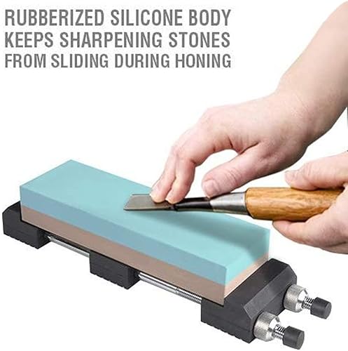 Miniatura 3 de Comfecto - Soporte ajustable para piedra de afilar de 5-12 a 9 pulgadas, puente de fregadero de piedra antideslizante, base de acero inoxidable