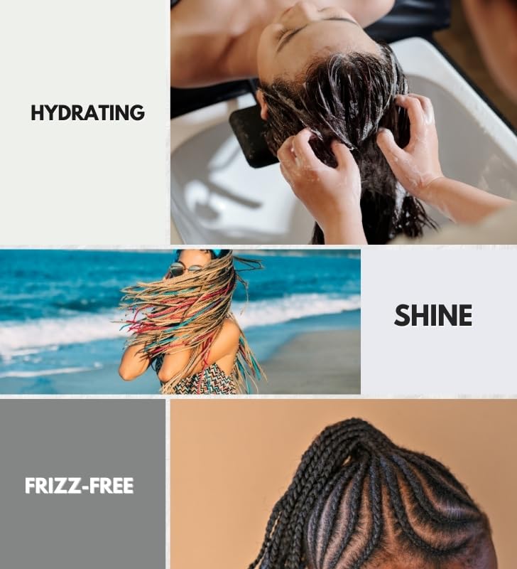 EBIN NEW YORK 3x Braid Formula Refreshing Fine Mist - Lightweight Hydrating Hair Spray with Shine, Odor Control, and Invigorating Scents for Braids, Locs, Styles bundle –Gift Set (3 Items)