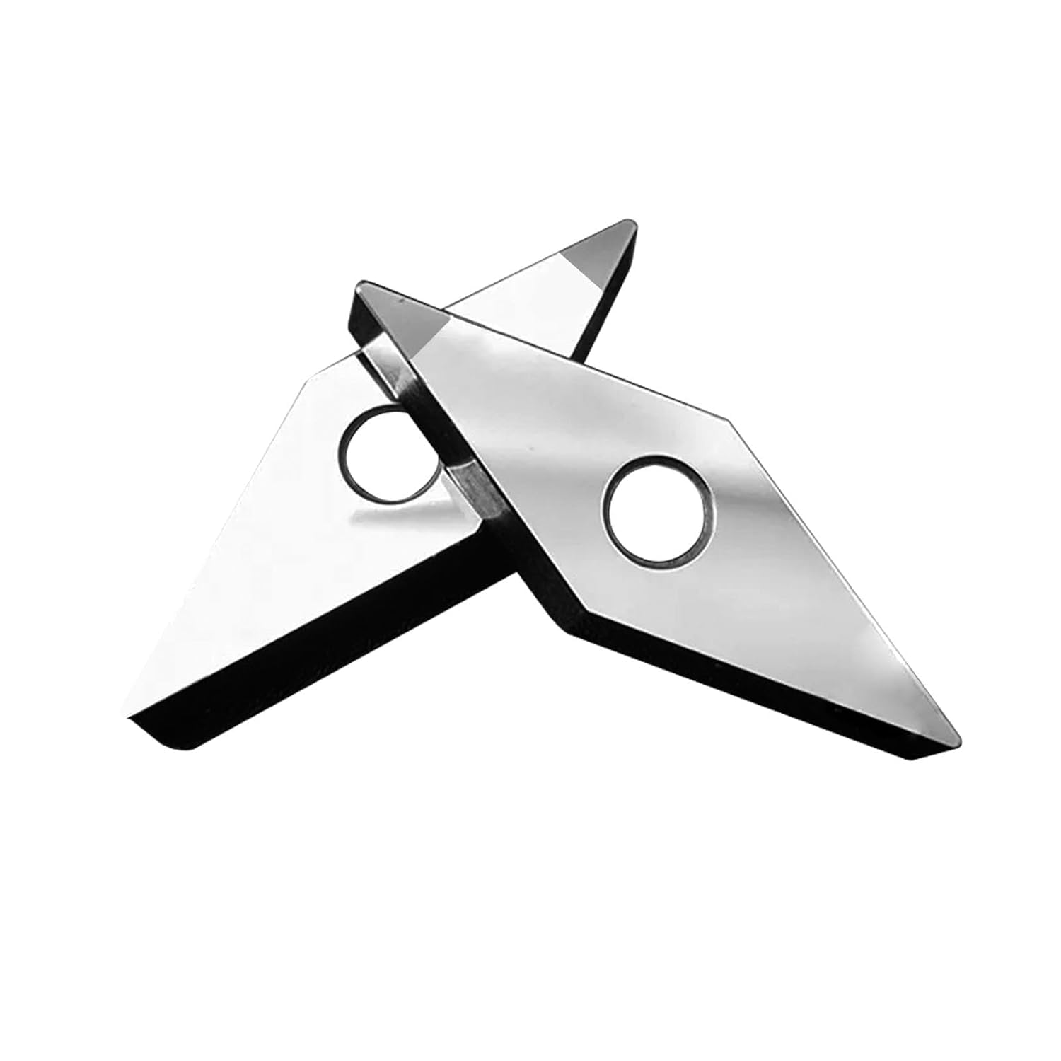 Lot de 2 plaques de coupe transversible CBN VNMG331 VNMG160404 en nitrure de bore cubique pour le traitement de l'acier trempé Plaque de coupe réversible en carbure de tungstène pour acier à