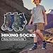 ANTSANG Kinder Merino Wolle Wandersocken Jungen Mädchen Kleinkinder Thermo Warme Winter Dicke Polsterung Schnee Ski Crew Socken Strümpfe(Grau gemischt,29-34)
