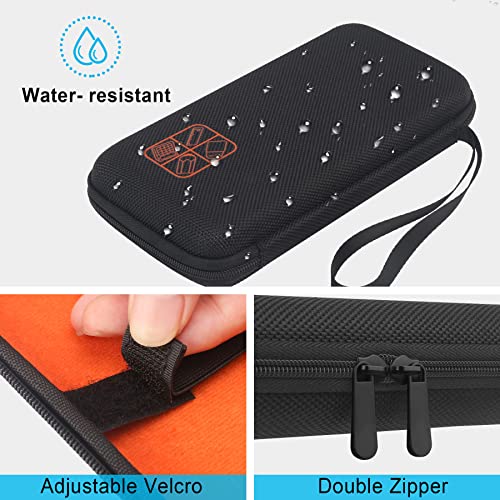 Elonbo Hard Travel Case For Texas Instruments Ti-84 Plus Ce/Ti-84 Plus/Ti-83 Plus Ce/Casio Fx-9750Gii Color Graphing Calculator, Extra Zipped Pocket Fit Charging Cable, Charger, Manual, Black #TOP3