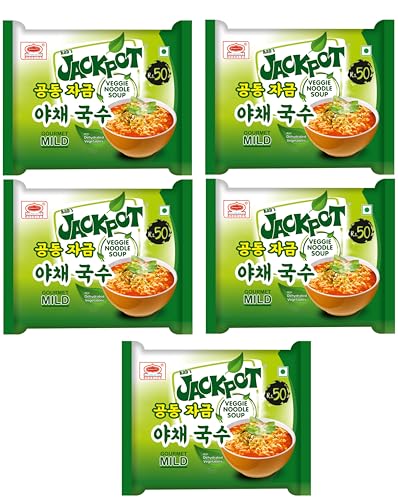 Image of Kab's Jackpot Veggie Noodle Soup, 3.53 oz / 100 gm (Pack of 5)