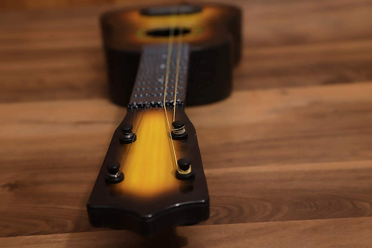 Best Toy Creation 4 String Acoustic Décor Guitar Children's Educational Musical Instrument Child Learning Brown Best Gift 24 Inch Kids Keep Tone Picks Strap Ability Beginner Sound (24 Inch) - Image 2 thumbnail
