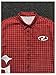 VIPWOLF Men's Plaid Oversized Tshirts Short Sleeve Collared Button Up Streetwear Baggy Tees Red Medium