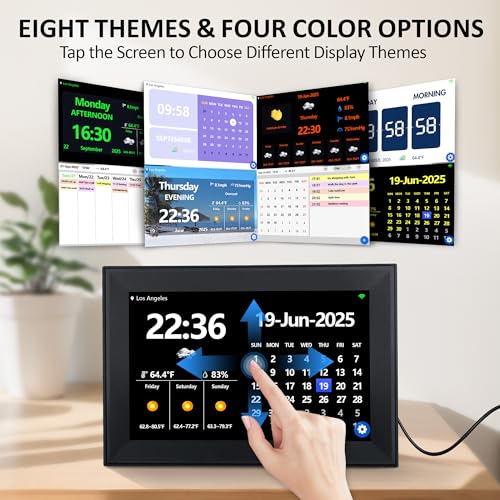 10.1" WiFi Touchscreen Clock for Seniors with 64 Reminders(Black) - Image 2
