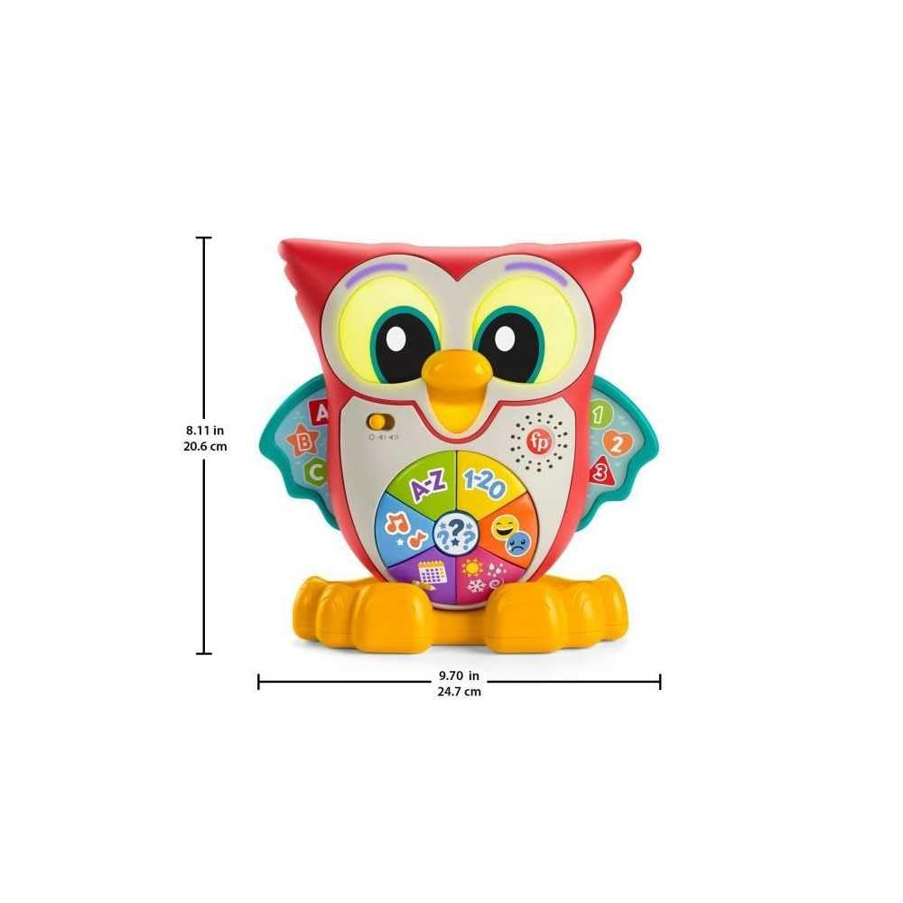 Fisher-Price - Parlamici Baby Gufo Luminoso Impara con Me, Edizione Francese, Giocattolo Interattivo Musicale con Luci e Movimenti per l'apprendimento, Giocattolo per Bambini, 18+ Mesi, HJM69