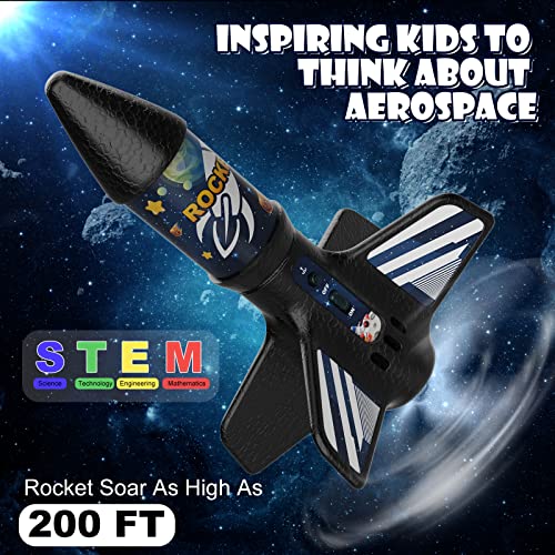 Image of Mafbeanl Rocket Launcher for Kids, Self Launching Motorized Air Rocket Toy | Outdoor Toys for Ages 8-12, Model Rockets with Parachute Safely Land, Spaceship Launch up to 200 ft Birthday Gifts for Boys