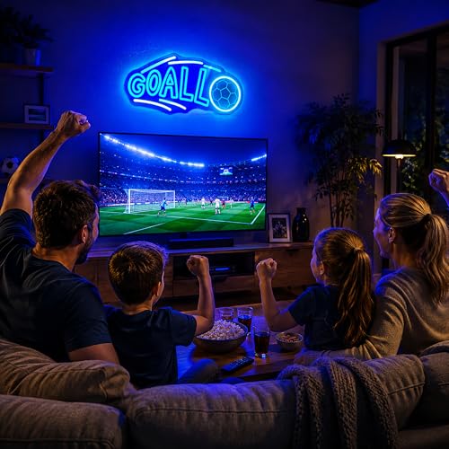 Image of Neon Sign, Soccer Neon Signs for Wall Decor LED Signs Neon Light