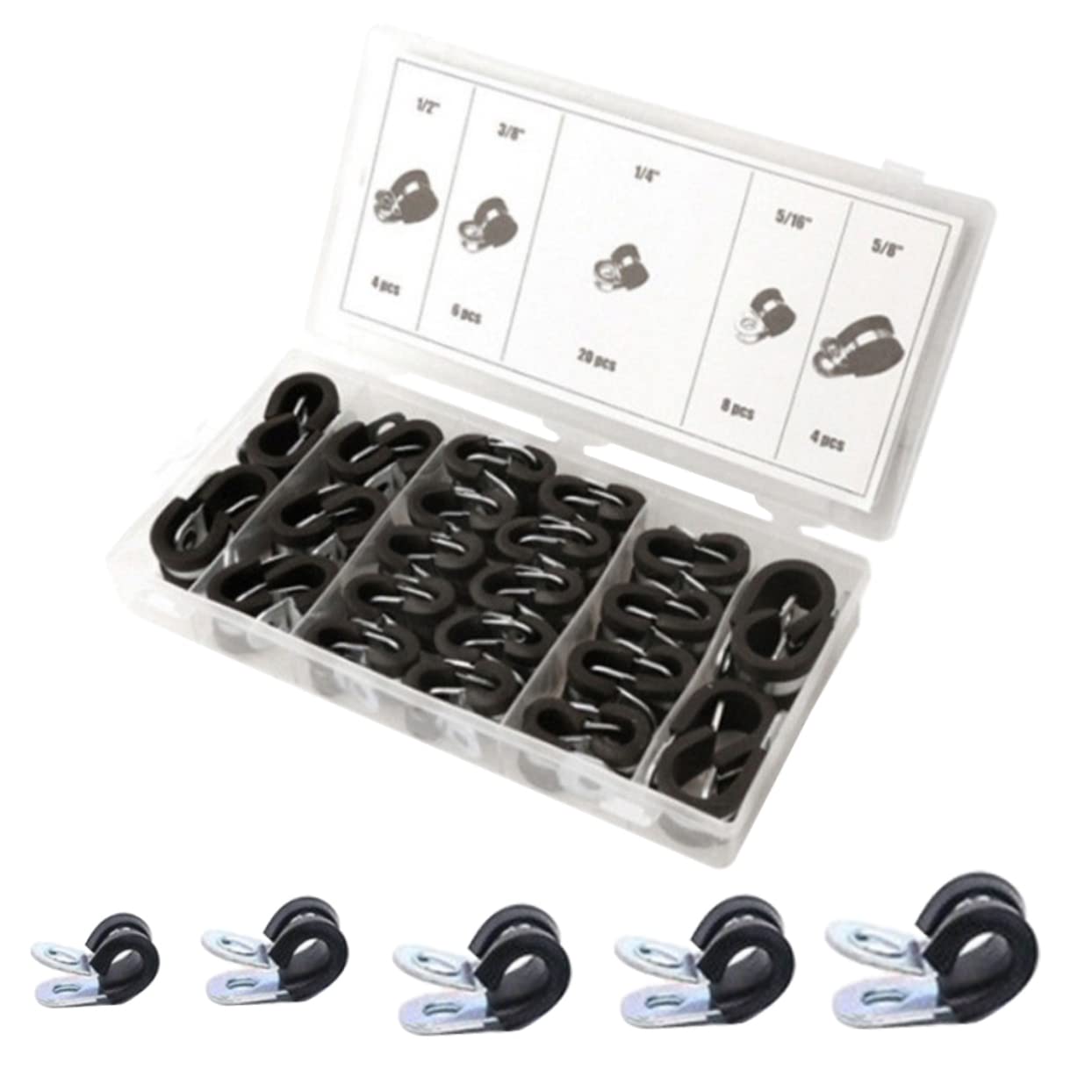 Angoily 42pièces Collier De Serrage Pour Tuyau Collier De Serrage Pour Tube Pneumatique Applications Plomberie Automobile