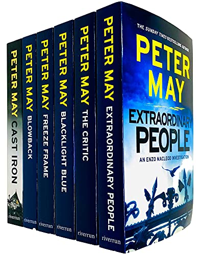 Peter May Enzo File Series Collection 6 Books Set (Extraordinary People, The Critic, Blacklight Blue, Freeze Frame, Blowback, Cast Iron) (The Enzo Files Book 1-6 )