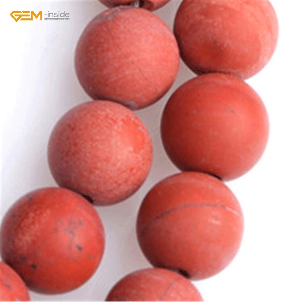 SHGbeads 6mm Frost Matte Red Jasper Semi Precious Gemstone Round Loose Beads for Jewellery Making DIY Handmade Craft Supplies 15" - Image 3