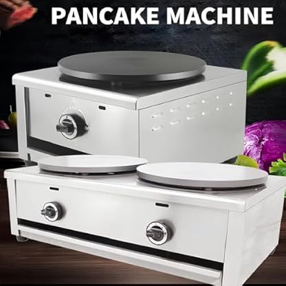 KJHYYPP Gas-Pfannkuchenmaschine, 40 cm, LPG-Gas-Crepe-Maker-Maschine, Grillplatte-Maker-Maschine mit Niederdruckventil – Bild 8