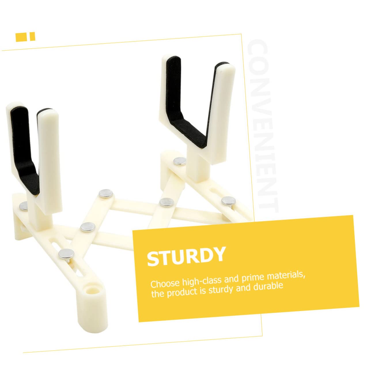 VICASKY 2pcs Adjustable Violin Rack Violin Folding Bracket Stretchable Support Stand Floor Rack for Display